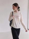  Áo thun nữ casual thiết kế nhún dây sườn phong cách năng động 