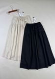  Chân áy nữ linen dài xếp tầng phong cách vintage thanh lịch 