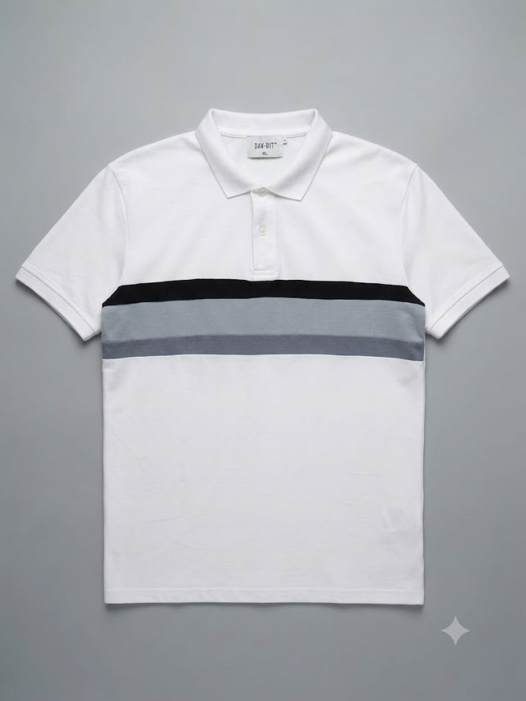  Áo polo nam 3 sọc ngang 
