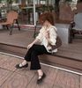  Túi xách nữ thời trang kiểu dáng Baguette vintage chấm bi nâu kèm charm gấu 
