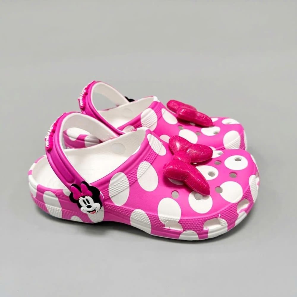 Dép sục Dinas Classic Minnie Mouse Xuất Khẩu Trẻ Em 