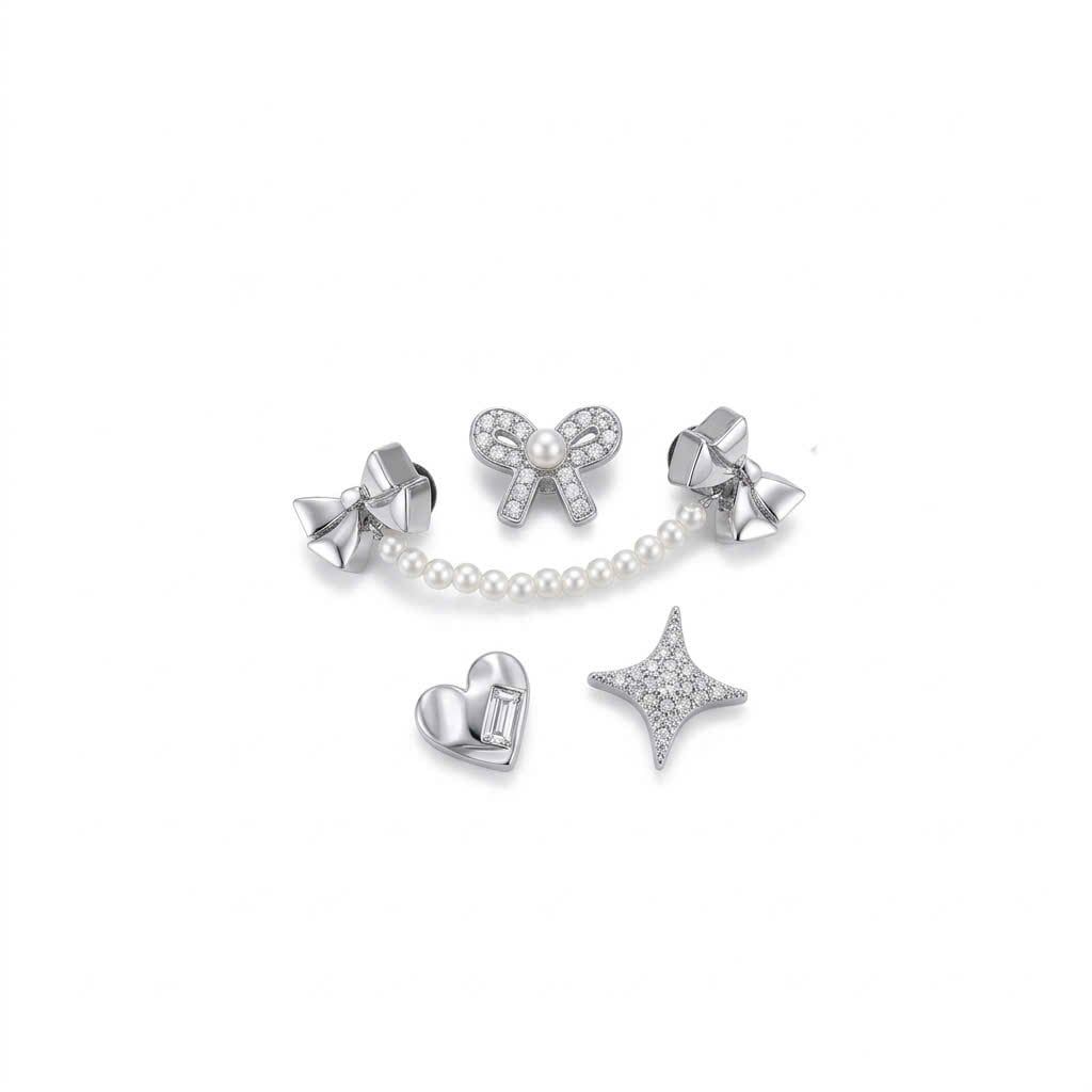 Set jibbitz charm Kim loại mã vạch trang trí dép cao cấp 