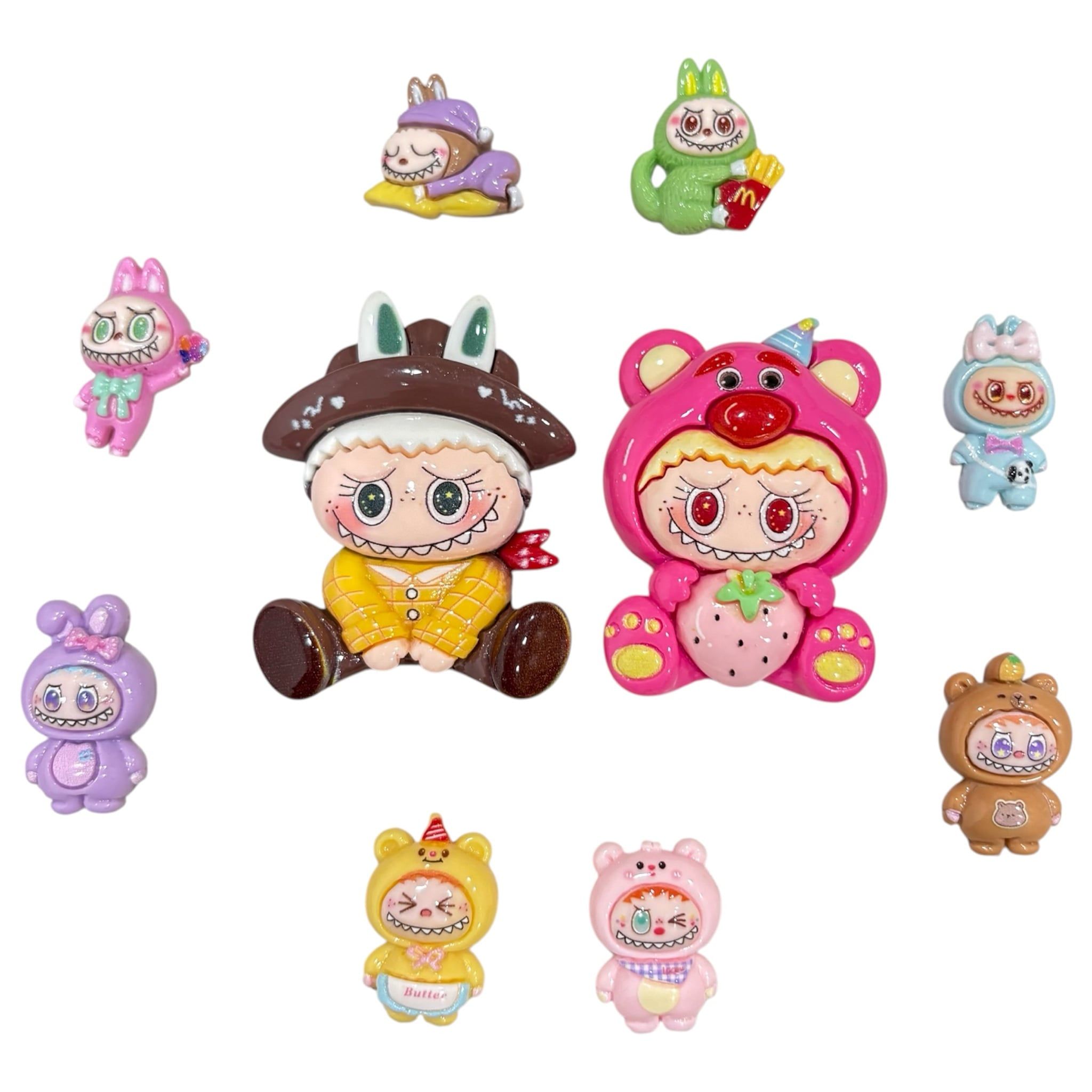  Set jibbitz charms sticker 3D nhựa cứng nhiều chủ đề dễ thương trang trí dép sục 