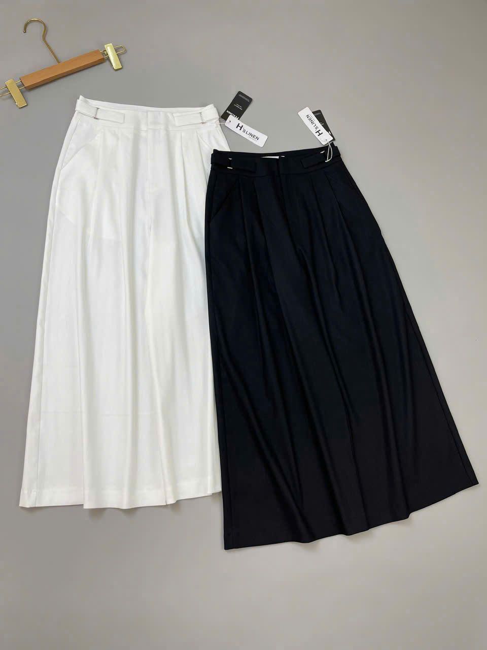  Quần ống rộng linen nữ 