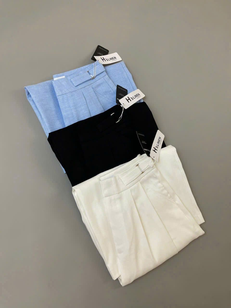  Quần ống rộng linen nữ 