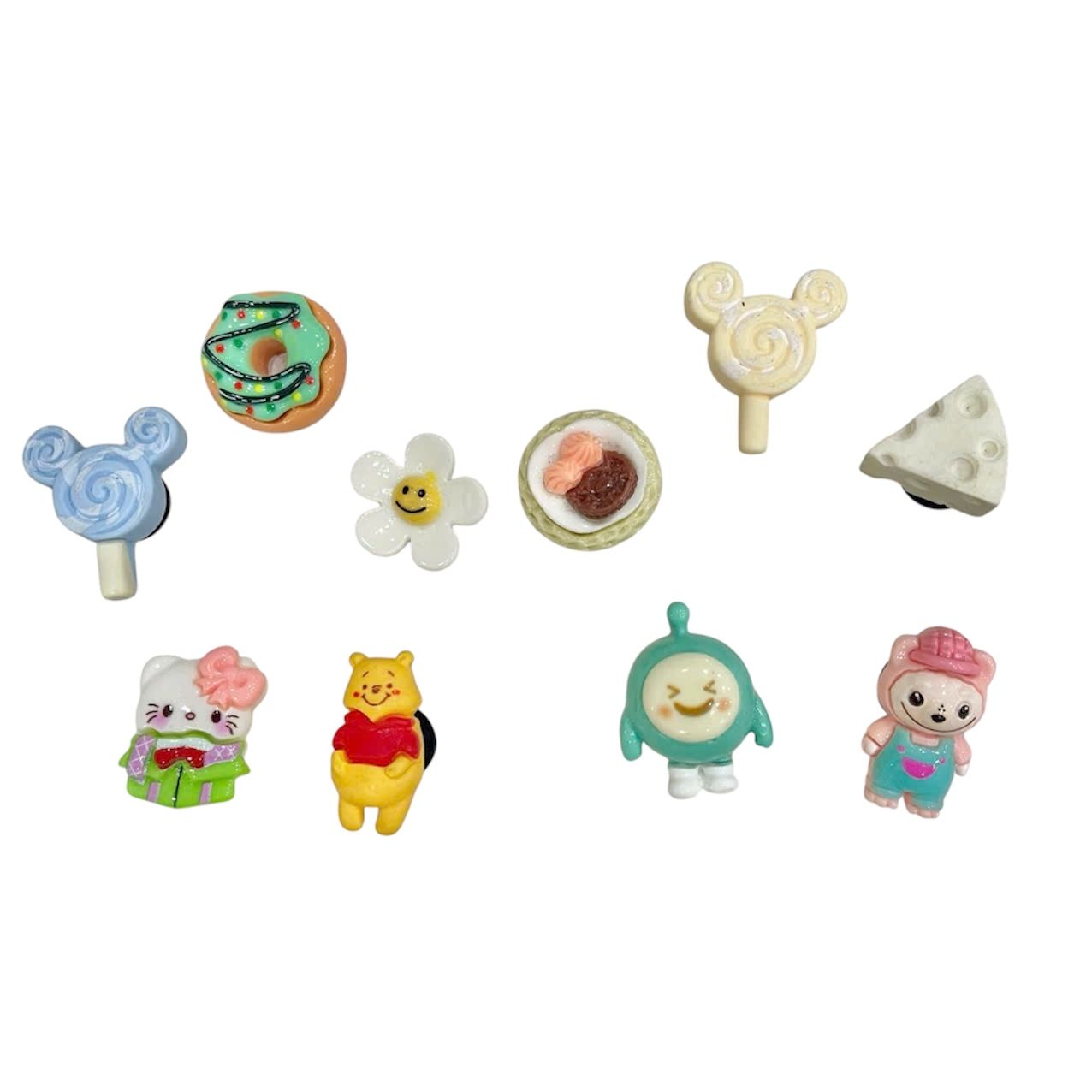  Set jibbitz charms đồ ăn bánh hamburger, bánh ngọt, rau củ gắn dép cute nhí nhảnh 