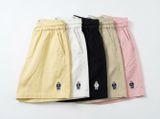 Quần short nữ thêu hình gấu cạp chun năng động, dễ thương 