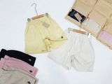  Quần short nữ thêu hình gấu cạp chun năng động, dễ thương 