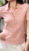  Áo Polo Nữ Basic Hồng Pastel 