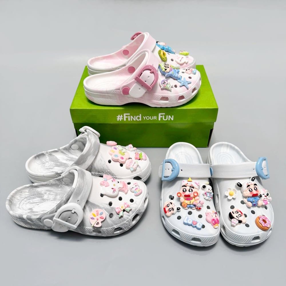  Dép sục dinas buckle loang nữ 