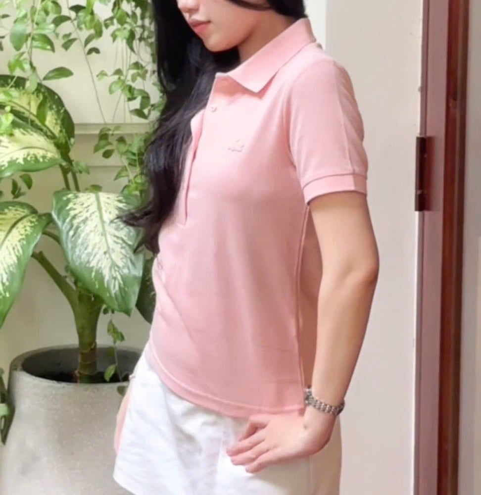  Áo Polo Nữ Basic Hồng Pastel 