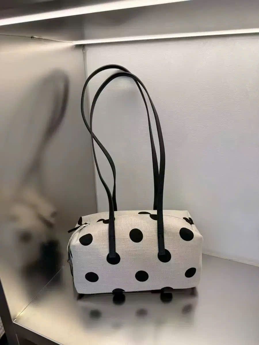  Túi Đeo Vai Mini Họa Tiết Chấm Bi Retro 
