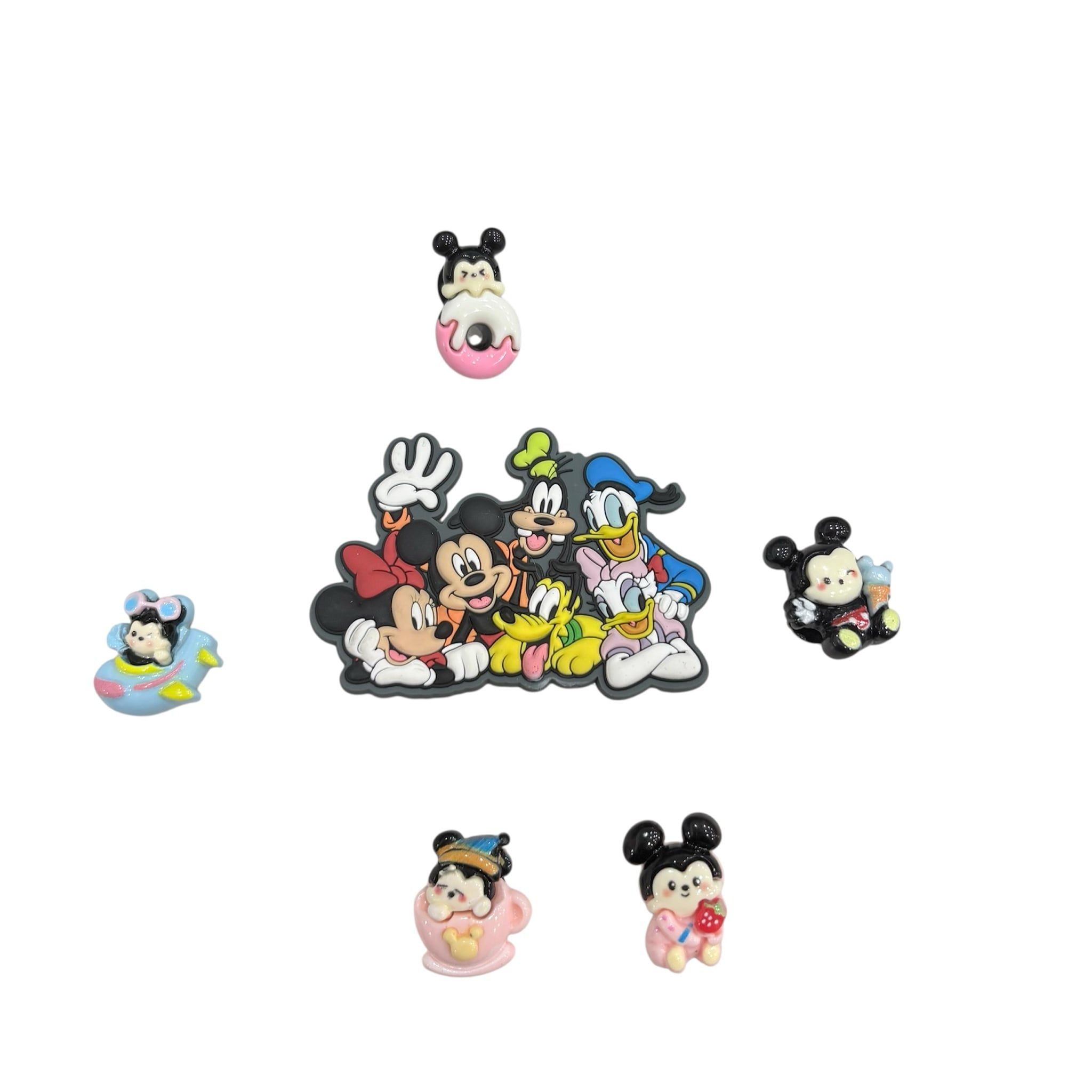  Jibbitz charm sticker Mickey & Friends gắn dép sục 
