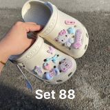  Set jibbitz charms sticker cute nhí nhảnh đa dạng gắn dép sục 