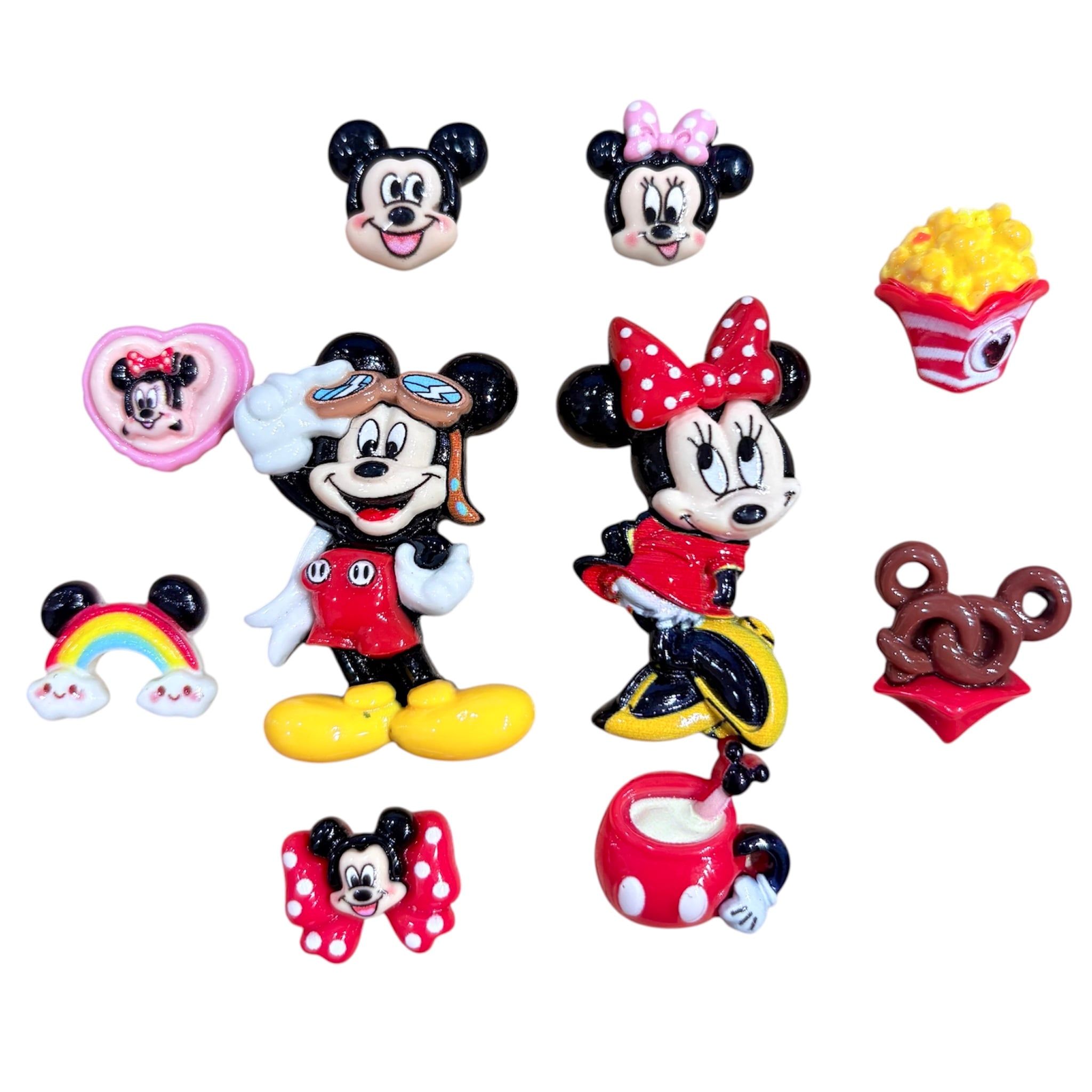  Set jibbitz charms sticker 3D nhựa cứng nhiều chủ đề dễ thương trang trí dép sục 