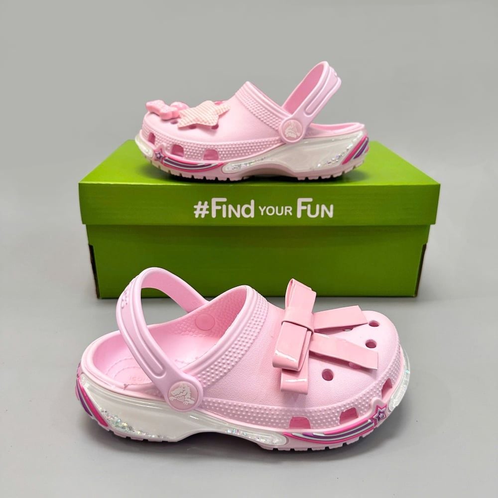  Dép sục Dinas Toddler Classic Star Sparkle Shaker - Pink Milk trẻ em 