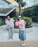  Chân váy nữ jean dáng dài 