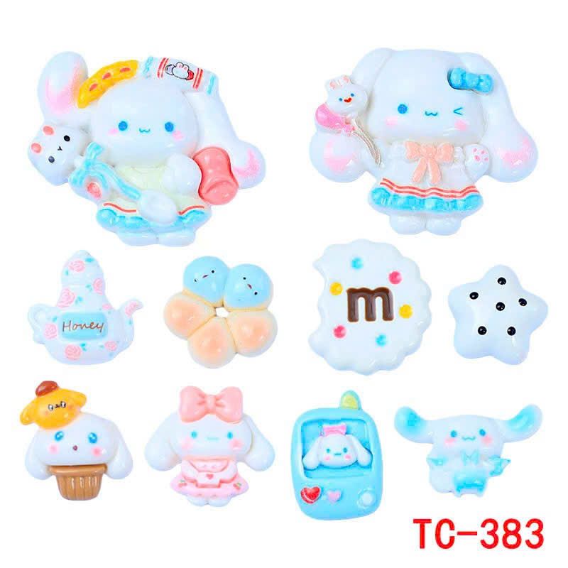 Set jibbitz charms sticker 3D nhựa cứng nhiều chủ đề dễ thương trang trí dép sục 