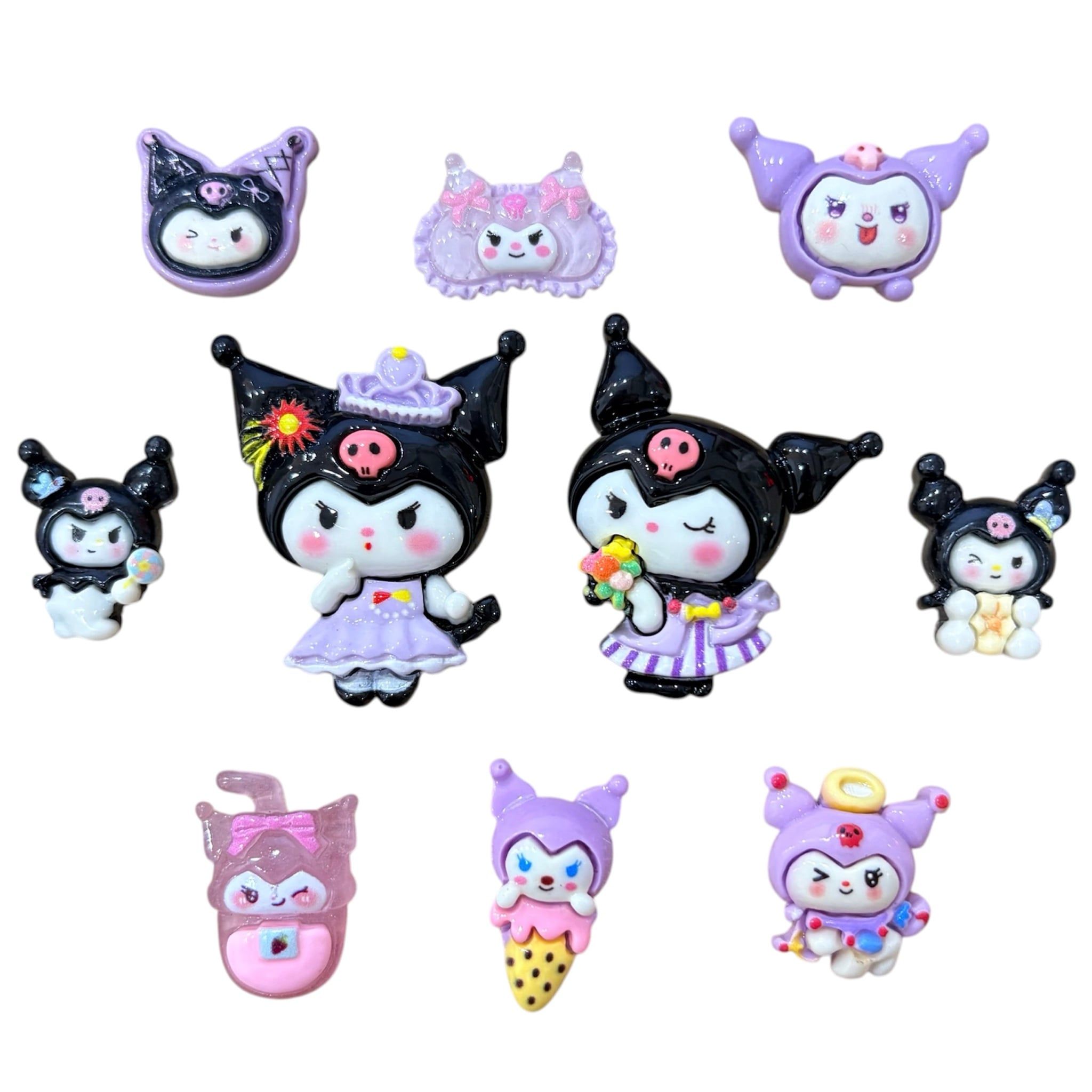  Set jibbitz charms sticker 3D nhựa cứng nhiều chủ đề dễ thương trang trí dép sục 