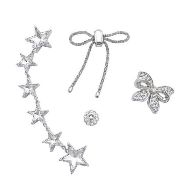  Set jibbitz charm Kim loại mã vạch trang trí dép cao cấp 