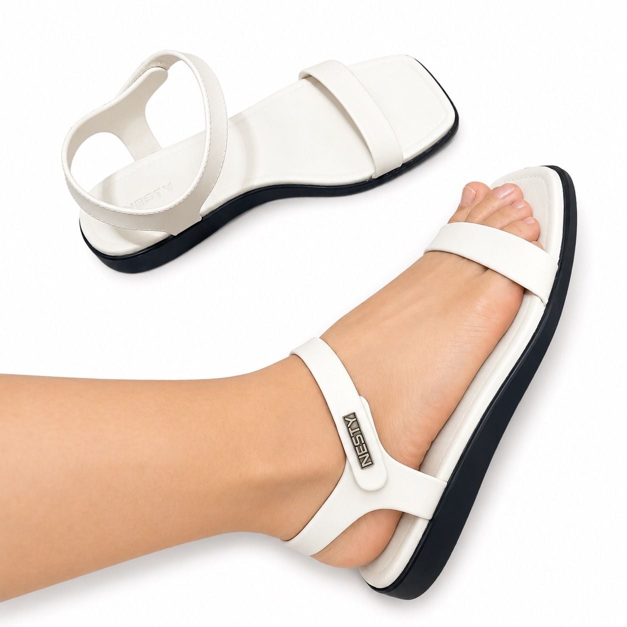  Sandal bệt nữ Nesty quai ngang nhiều màu - NE47 