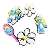  Set 5 cái Jibbitz charms sticker 3D mã vạch nhiều chủ đề trang trí gắn dép sục cao cấp 