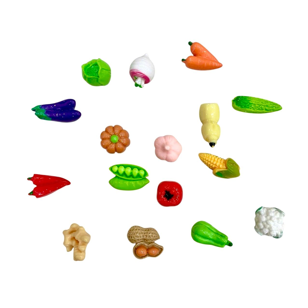  Set jibbitz charms đồ ăn bánh hamburger, bánh ngọt, rau củ gắn dép cute nhí nhảnh 