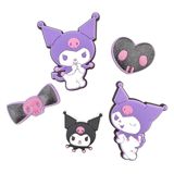  Set 5 cái Jibbitz charms sticker 3D mã vạch nhiều chủ đề trang trí gắn dép sục cao cấp 