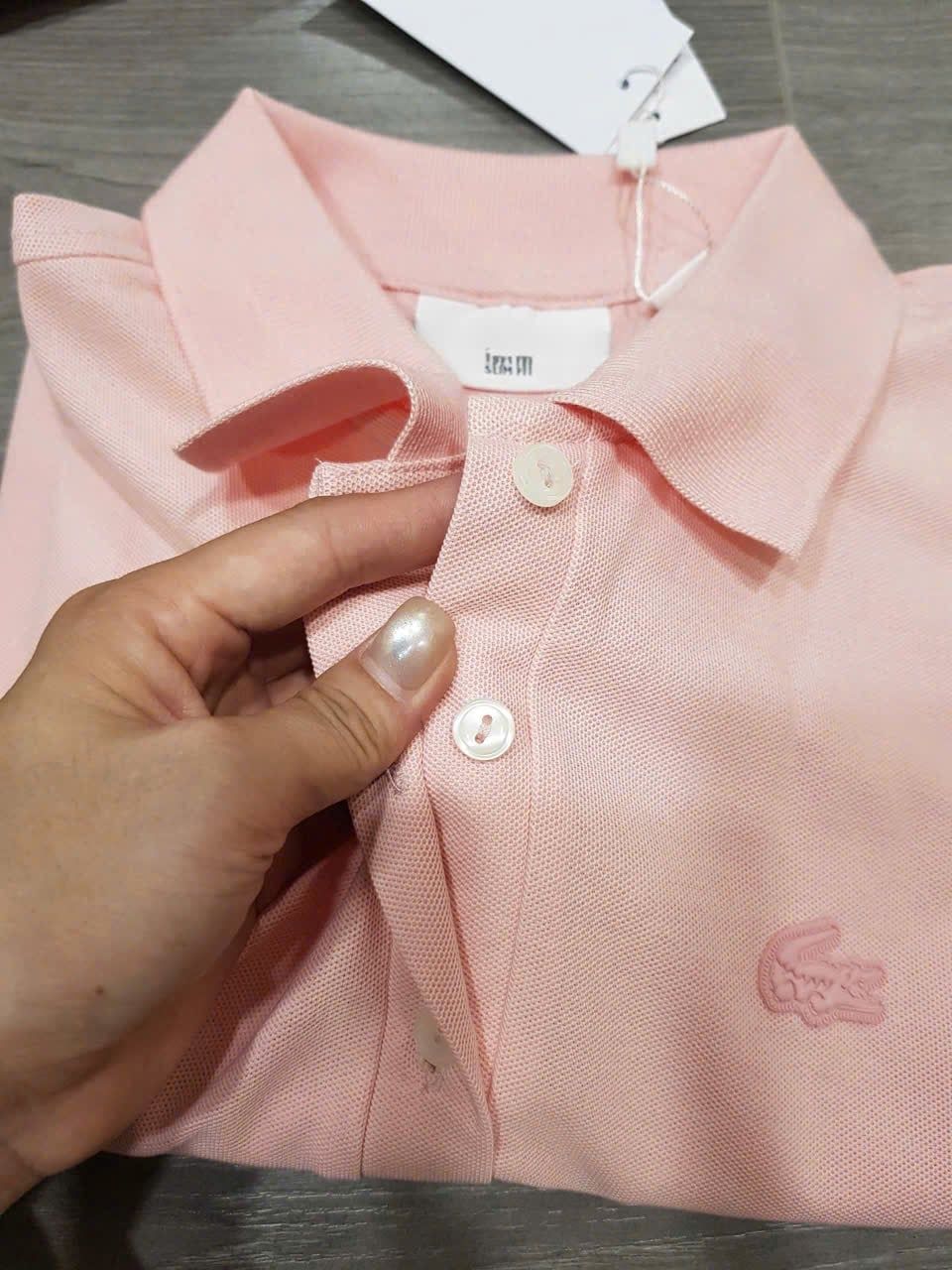  Áo Polo Nữ Basic Hồng Pastel 