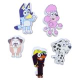  Set 5 cái Jibbitz charms sticker 3D mã vạch nhiều chủ đề trang trí gắn dép sục cao cấp 