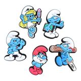  Set 5 cái Jibbitz charms sticker 3D mã vạch nhiều chủ đề trang trí gắn dép sục cao cấp 