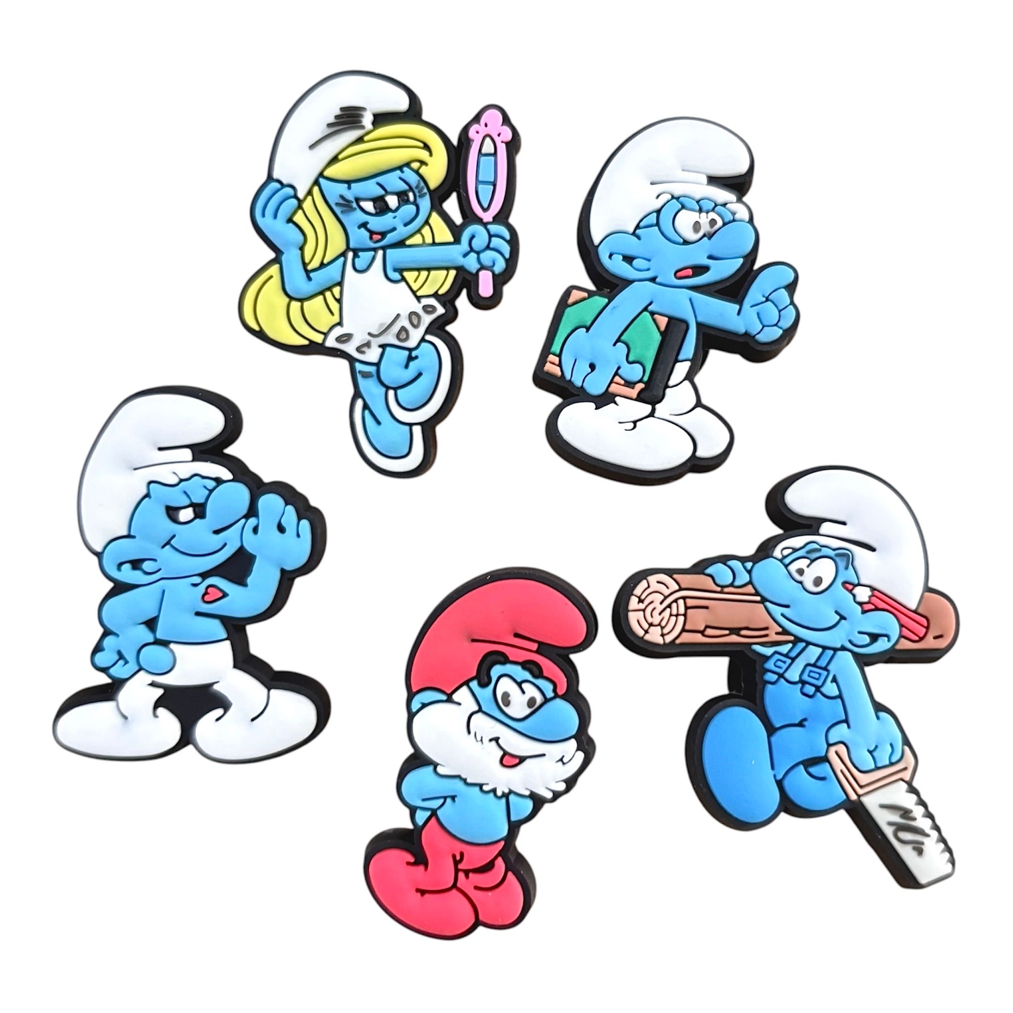  Set 5 cái Jibbitz charms sticker 3D mã vạch nhiều chủ đề trang trí gắn dép sục cao cấp 