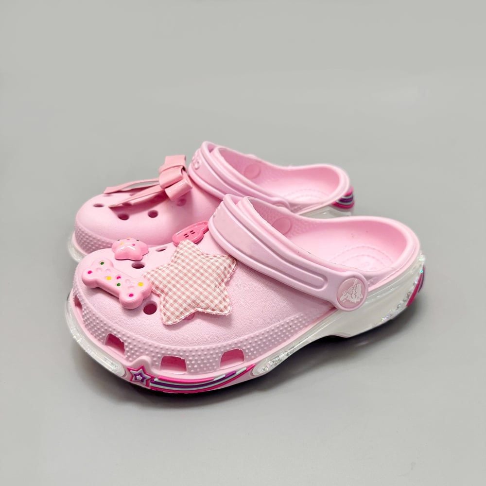  Dép sục Dinas Toddler Classic Star Sparkle Shaker - Pink Milk trẻ em 