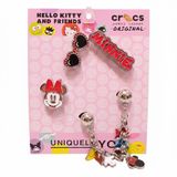  Set jibbitz charms sticker kim loại cao cấp trang trí gắn dép sục 