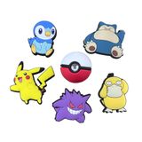  Set 5 cái Jibbitz charms sticker 3D mã vạch nhiều chủ đề trang trí gắn dép sục cao cấp 