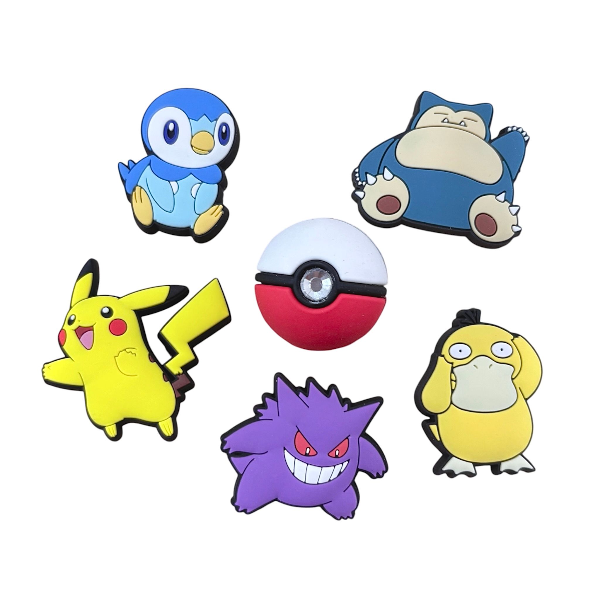 Set 5 cái Jibbitz charms sticker 3D mã vạch nhiều chủ đề trang trí gắn dép sục cao cấp 