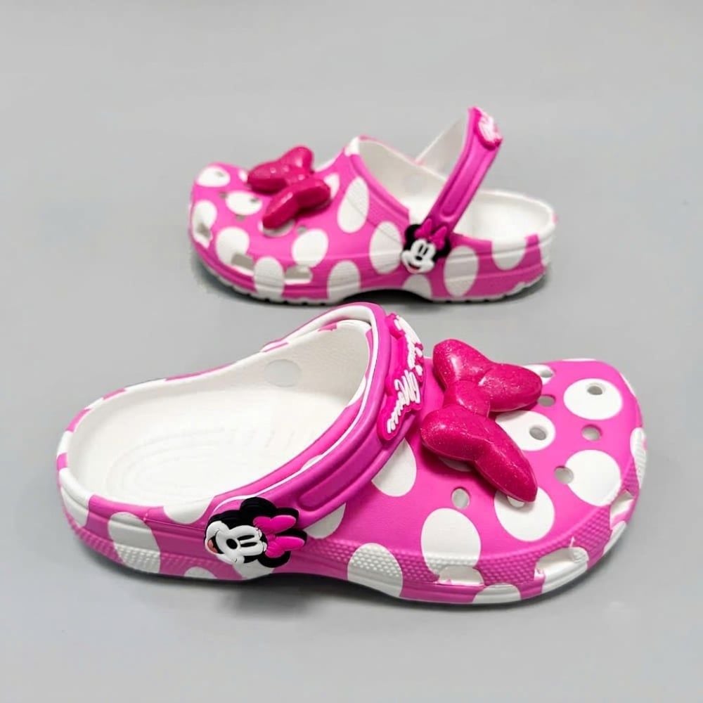  Dép sục Dinas Classic Minnie Mouse Xuất Khẩu Trẻ Em 