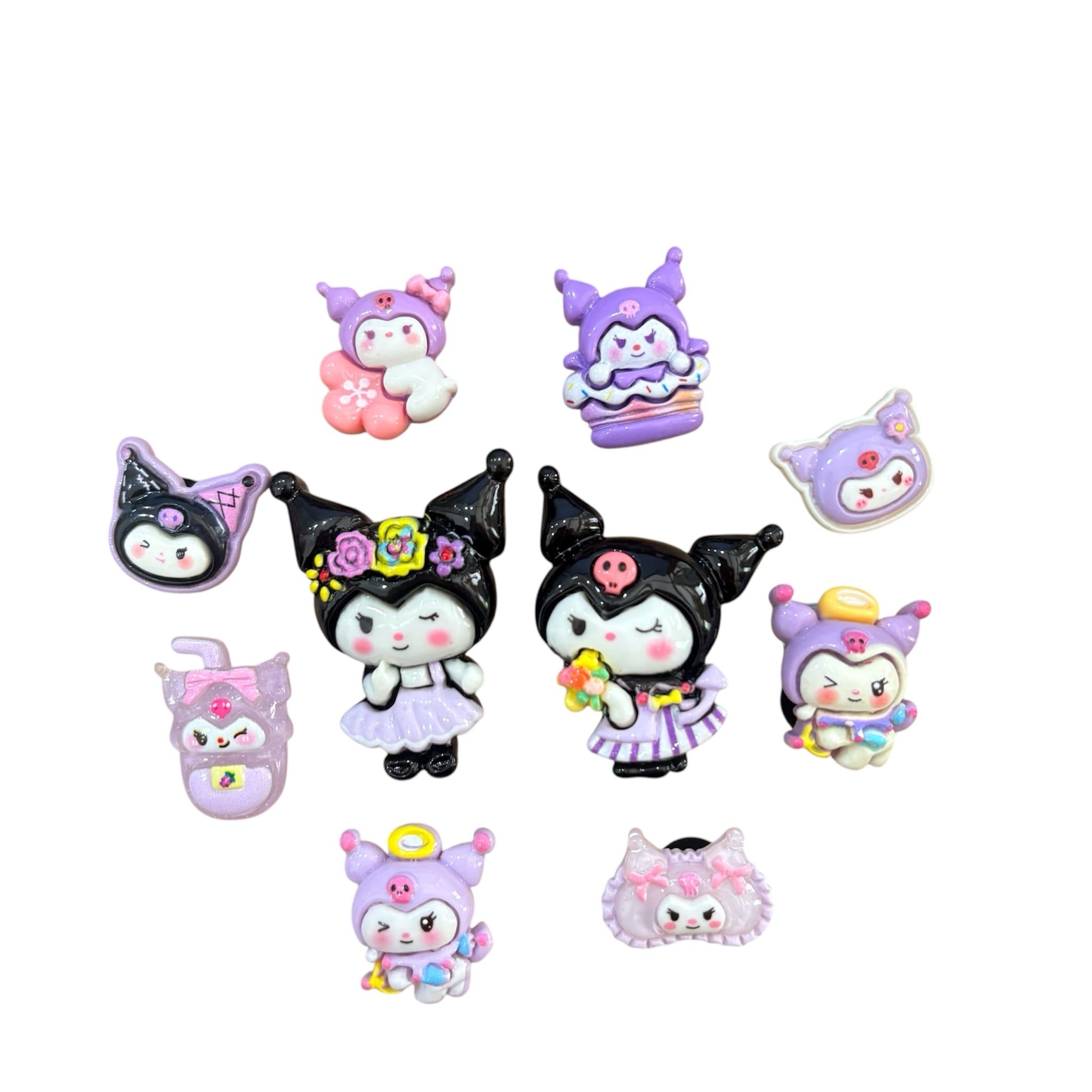  Set jibbitz charms sticker 3D nhựa cứng nhiều chủ đề dễ thương trang trí dép sục 