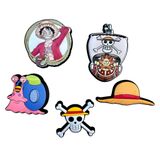  Set 5 cái Jibbitz charms sticker 3D mã vạch nhiều chủ đề trang trí gắn dép sục cao cấp 