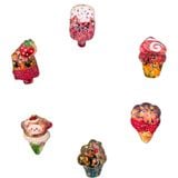  Set jibbitz charms sticker 3D đá que kem gắn trang trí dép sục 