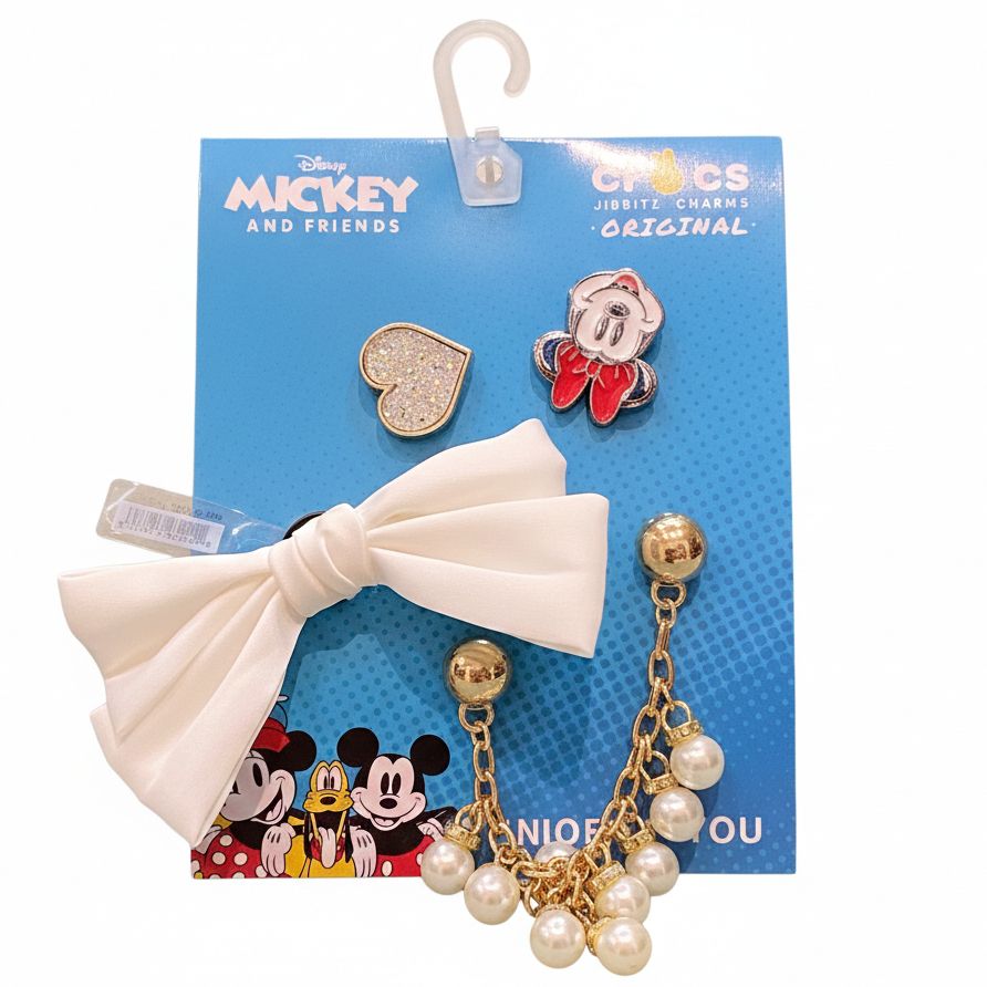  Set jibbitz charms sticker kim loại cao cấp trang trí gắn dép sục 