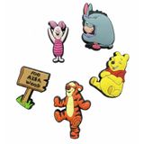  Set 5 cái Jibbitz charms sticker 3D mã vạch nhiều chủ đề trang trí gắn dép sục cao cấp 