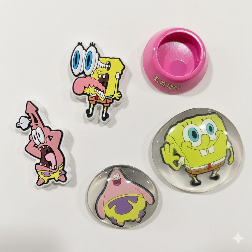  Jibbitz charms bọt biển, Shin cậu bé bút chì, Cinnamonroll, thủy thủ mặt trăng gắn dép cute nhí nhảnh 