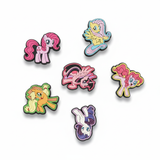  Set 5 cái Jibbitz charms sticker 3D mã vạch nhiều chủ đề trang trí gắn dép sục cao cấp 
