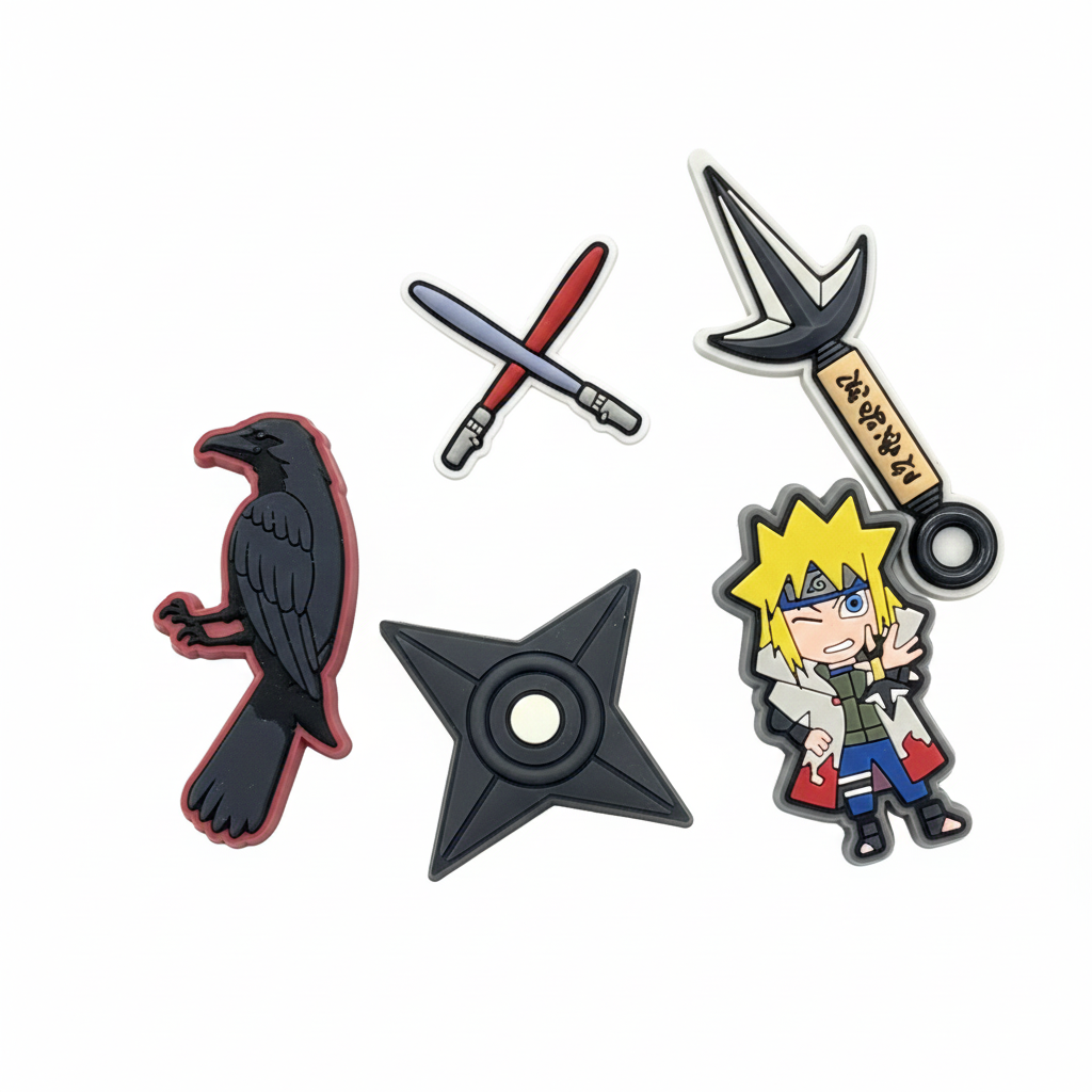  Set jibbitz charms Naruto 3D xịn gắn dép cross 