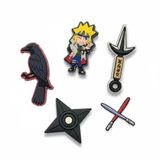  Set 5 cái Jibbitz charms sticker 3D mã vạch nhiều chủ đề trang trí gắn dép sục cao cấp 