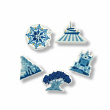  Set jibbitz 3D chủ đề hoạt hình cao cấp 5 chi tiết trang trí dép sục 