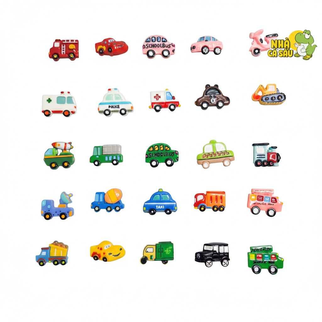  Jibbitz charm hình xe gắn trang trí dép cross 