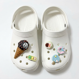  Set jibbitz charms sticker 3D đá que kem gắn trang trí dép sục 