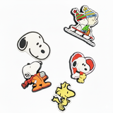  Set 5 cái Jibbitz charms sticker 3D mã vạch nhiều chủ đề trang trí gắn dép sục cao cấp 